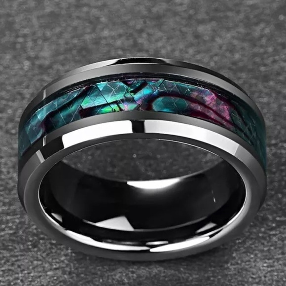 👑Men 8MM wide titanium steel ring - Picture 3 of 3